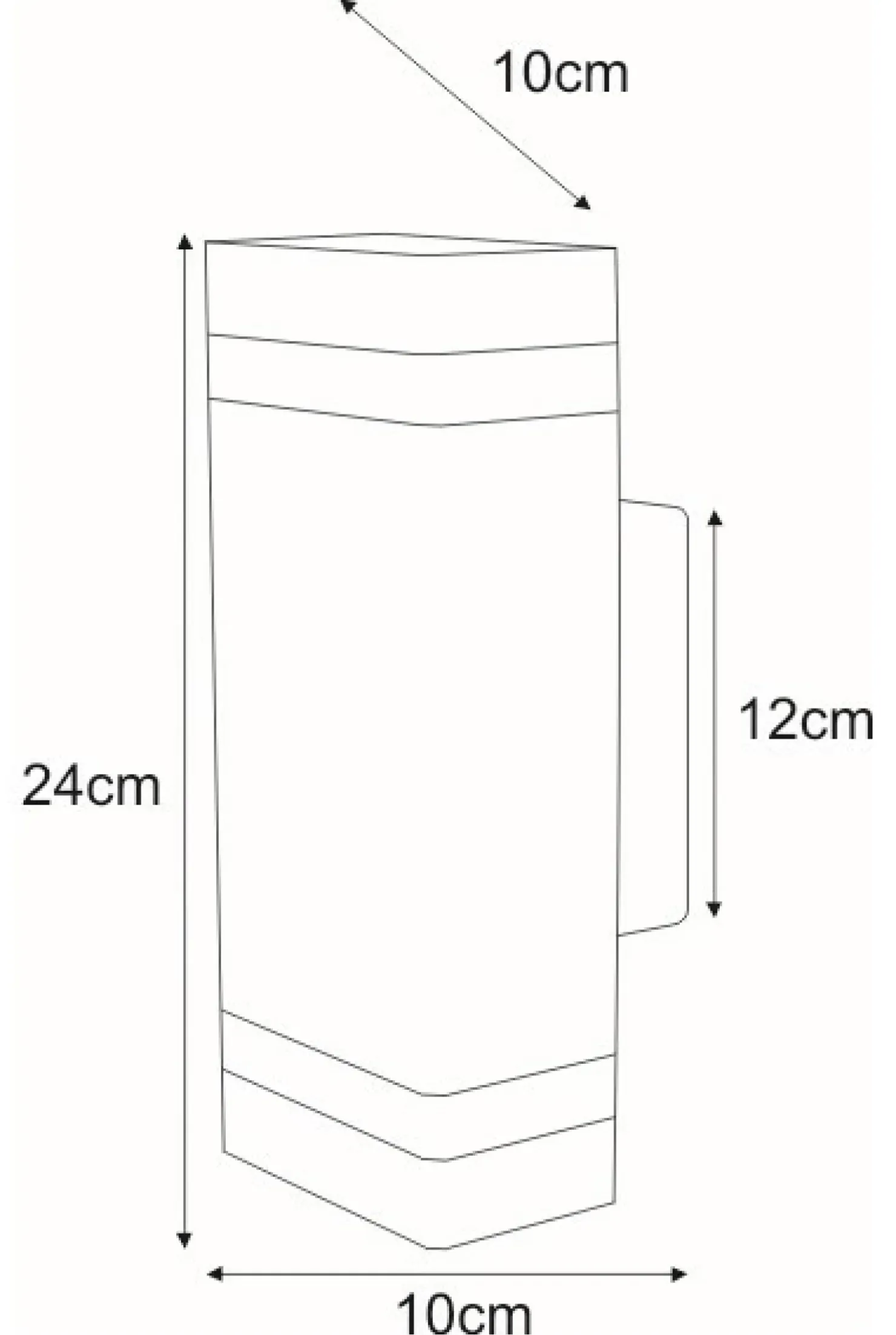 Geometryczna lampa elewacyjna 2xGU10 K-8016B-G TAYA | Kaja Oświetlenie*Sklep Kaja Store