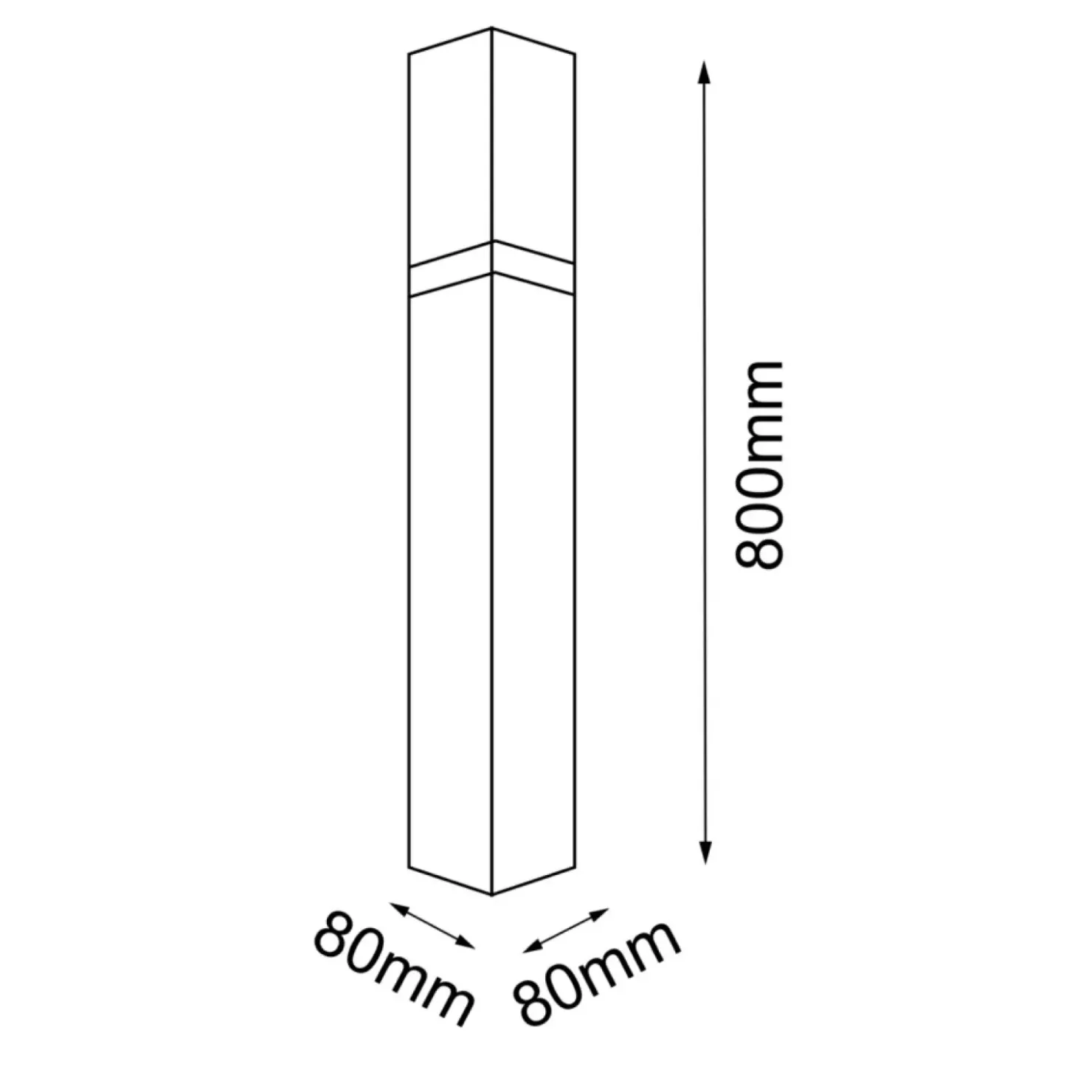 Geometryczna lampa ogrodowa stojąca 80cm ANT 9917 FUKU | Kaja*Sklep Kaja Outlet