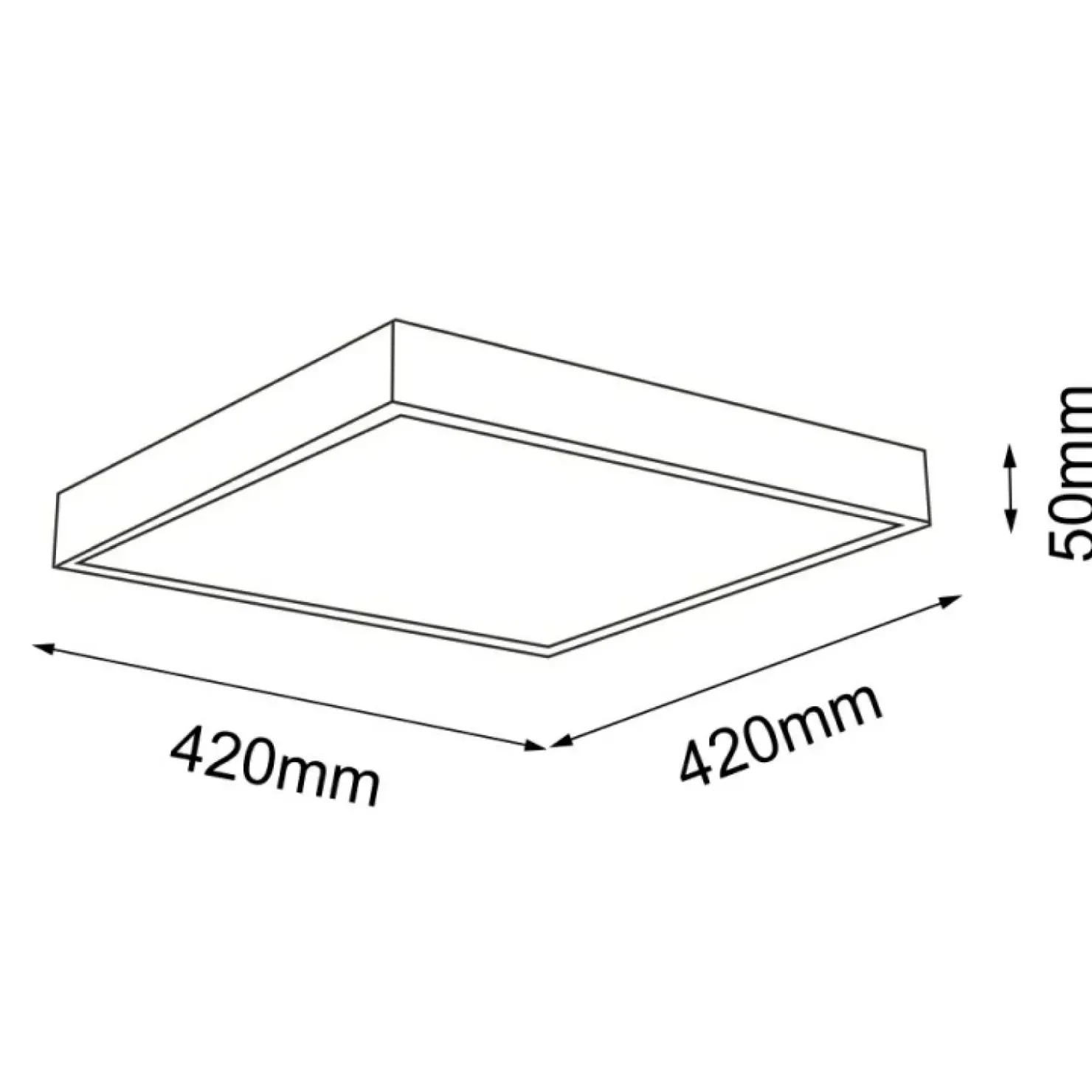 Geometryczna lampa sufitowa LED 42x42cm 3000K ANT 1151 NOMI | Kaja*Sklep Kaja Shop