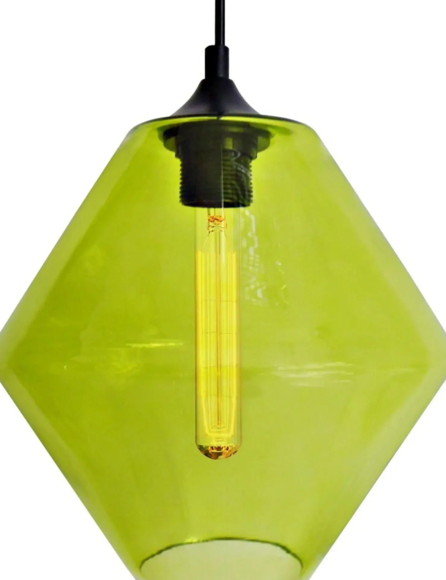 Online Sklep Kaja Geometryczna lampa wisząca z żarówką 31-36353 BREMEN | Kaja zielony