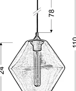 Online Sklep Kaja Geometryczna lampa wisząca z żarówką 31-36353 BREMEN | Kaja zielony