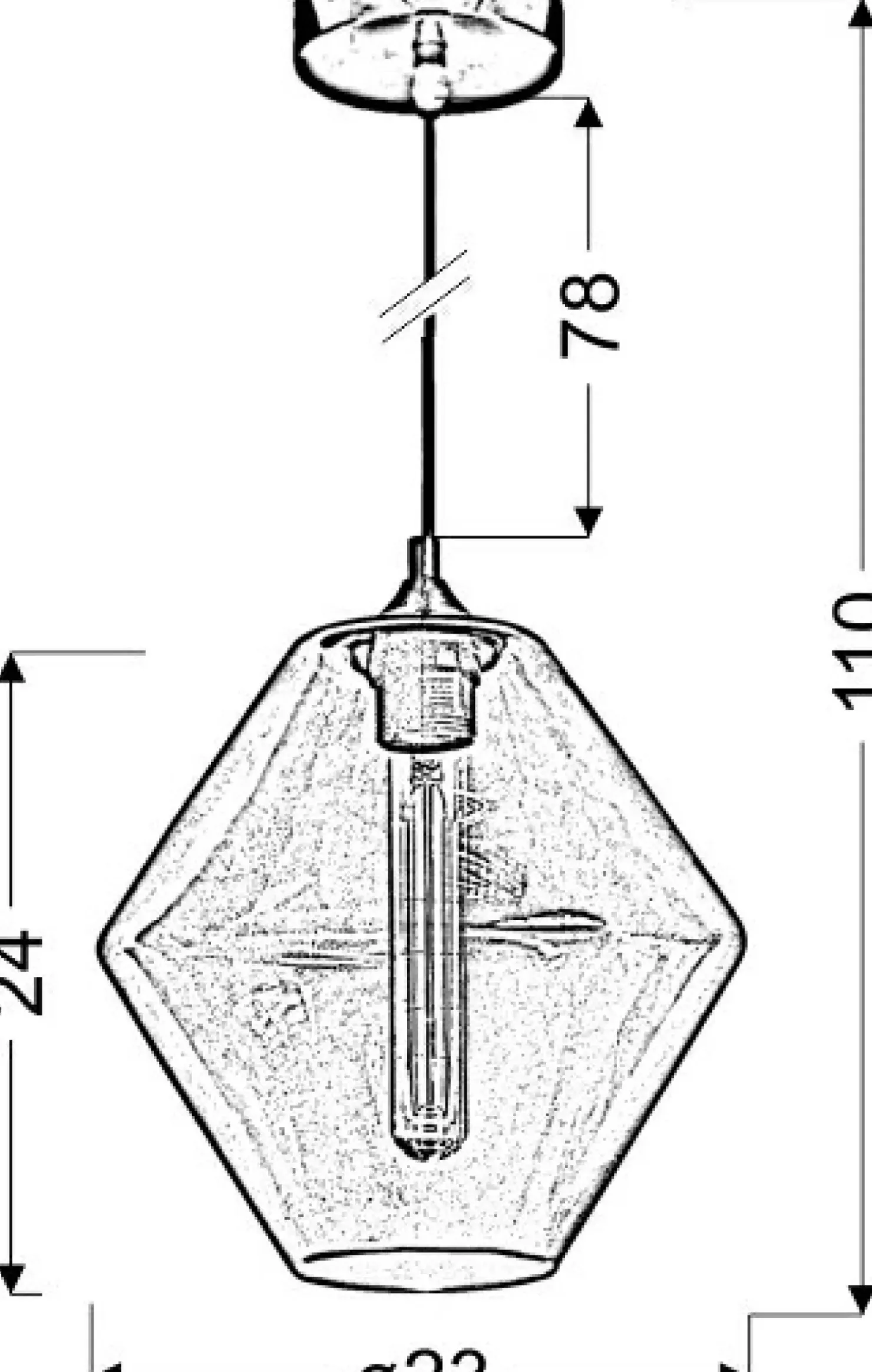 Online Sklep Kaja Geometryczna lampa wisząca z żarówką 31-36353 BREMEN | Kaja zielony