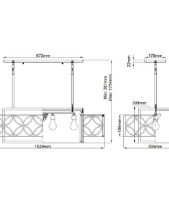 Cheap Sklep Kaja Geometryczna lampa wisząca z obręczą FE-REMY-P-A z serii REMY
