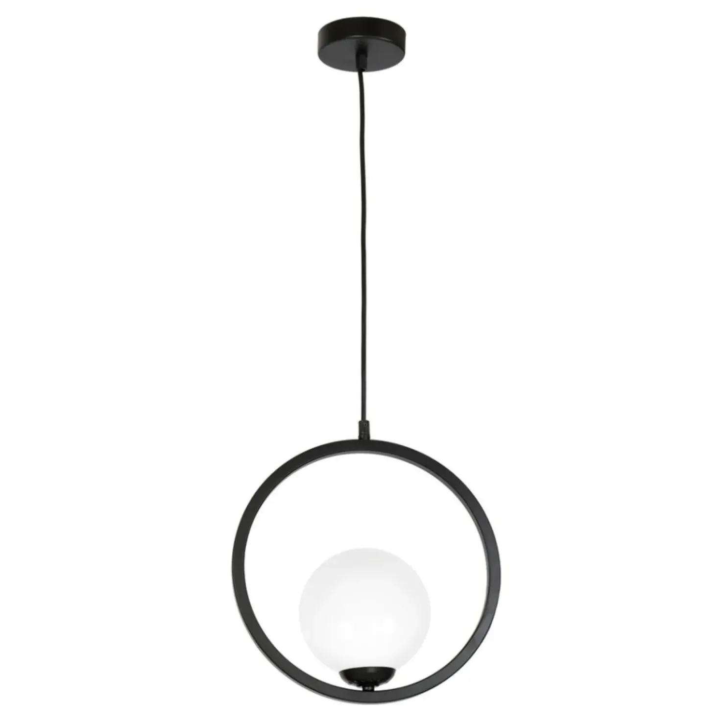 Clearance Sklep Kaja Geometryczna lampa wisząca z białym kloszem MLP5593 BOSTON | Kaja