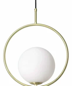 Hot Sklep Kaja Geometryczna, złota lampa z kloszem ABR-KGR-E27 MILANO | Kaja złoty