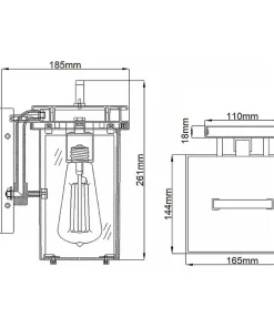 Geometryczny kinkiet zewnętrzny FE-GLENVIEW-S z serii GLENVIEW*Sklep Kaja Store