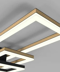 Geometryczny plafon LED w stylu rustykalnym WF 9022-306 MATERA | Kaja*Sklep Kaja New