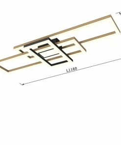 Geometryczny plafon LED w stylu rustykalnym WF 9022-306 MATERA | Kaja*Sklep Kaja New