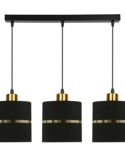 Sale Sklep Kaja Glamour lampa wisząca na listwie, czarno-złota 33-17451 z serii ASSAM