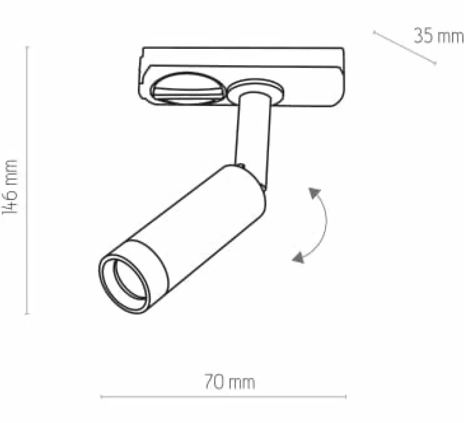 Głowica do szyny 1-fazowej tuba LED TK 4142 TRACER | Kaja Oświetlenie*Sklep Kaja Sale