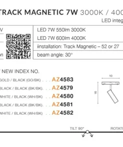Głowica LED do szyny 1-fazowej magnetycznej AZ4580 NIKO | Kaja*Sklep Kaja Hot