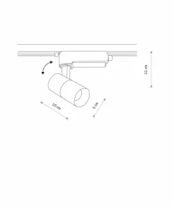 Głowica LED do szyny jednofazowej 10381 PROFILE TINOS LED | Kaja*Sklep Kaja Store