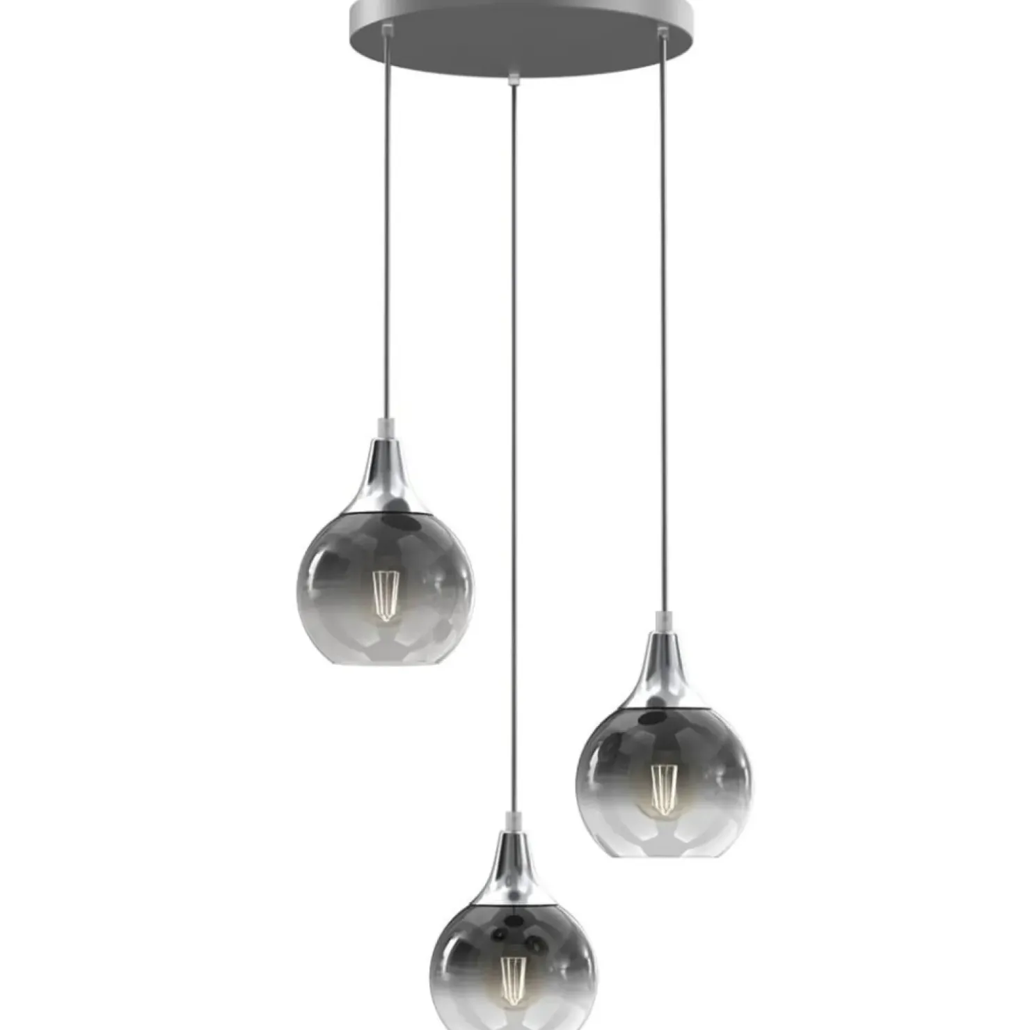 Clearance Sklep Kaja Grafitowa lampa wisząca ze szklanymi kloszami MLP8323 z serii MONTE | Kaja Oświe