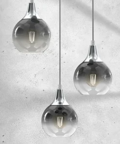 Clearance Sklep Kaja Grafitowa lampa wisząca ze szklanymi kloszami MLP8323 z serii MONTE | Kaja Oświe