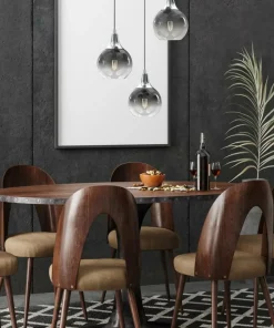 Clearance Sklep Kaja Grafitowa lampa wisząca ze szklanymi kloszami MLP8323 z serii MONTE | Kaja Oświe