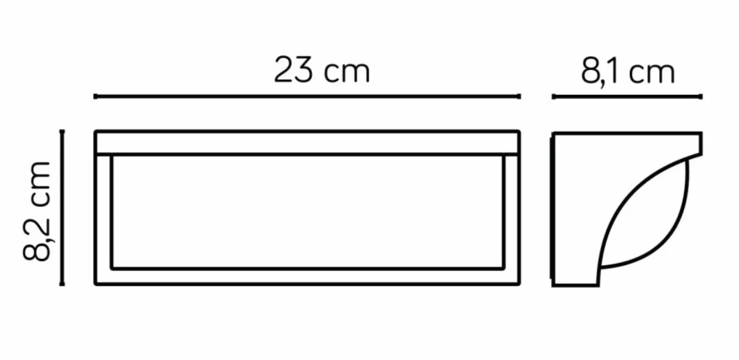 Grafitowy kinkiet elewacyjny ze światłem LED, 13W MN19301 z serii MONA | Kaja Oś*Sklep Kaja Flash Sale