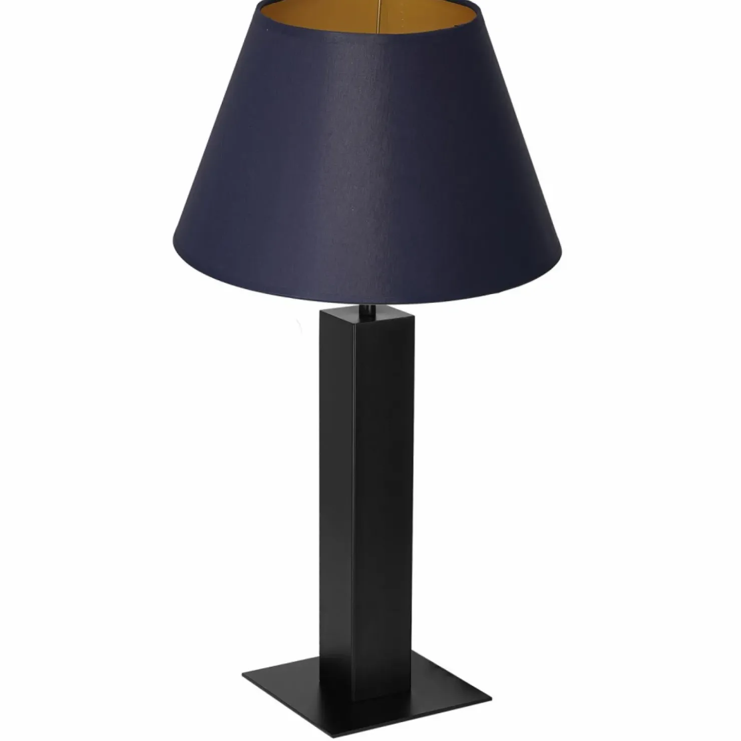 Granatowa lampa nocna, stylowy abażur LX 3615 z serii TABLE LAMPS*Sklep Kaja Cheap