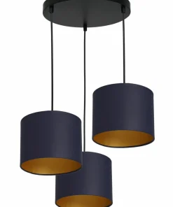 Cheap Sklep Kaja Granatowa lampa wisząca, trzy punkty świetlne LX 3570 z serii ARDEN