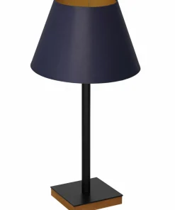 Granatowa, wysoka lampa stołowa z abażurem LX 3763 z serii TABLE LAMPS*Sklep Kaja Fashion