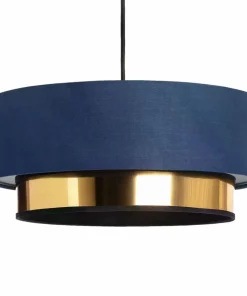 Flash Sale Sklep Kaja Granatowo-złota lampa wisząca do sypialni ABR-LWT-E27 TESUTTO | Kaja