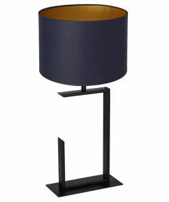 Granatowo-złota lampka nocna, na gwint E27 LX 3420 z serii TABLE LAMPS*Sklep Kaja Sale