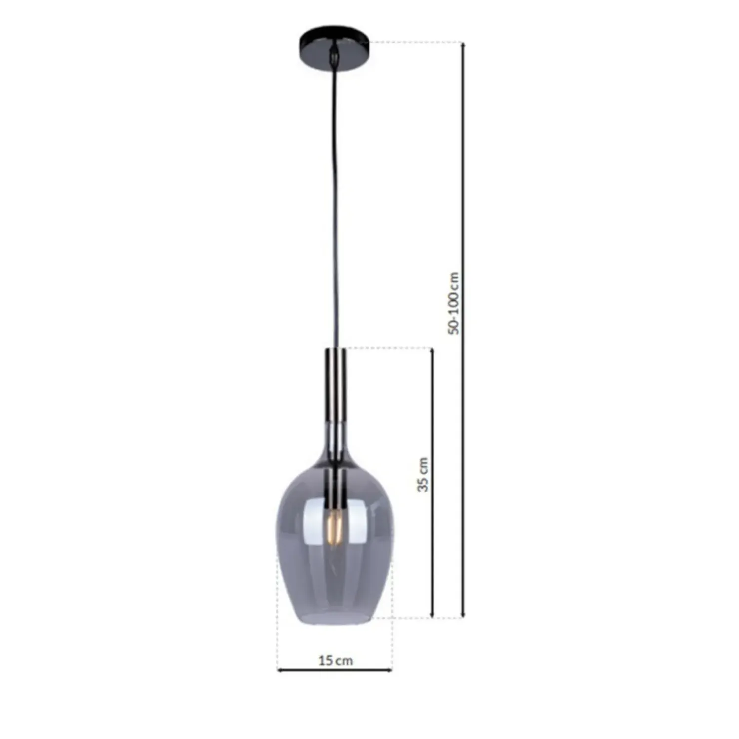 Best Sale Sklep Kaja Gustowna lampa wisząca z grafitowym kloszem ML8813 z serii LUGANO | Kaja Oświetl