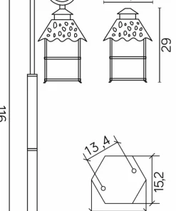 Gustowna, zewnętrzna lampa ogrodowa K 5002/2/Z z serii CADIZ | Kaja Oświetlenie*Sklep Kaja Shop