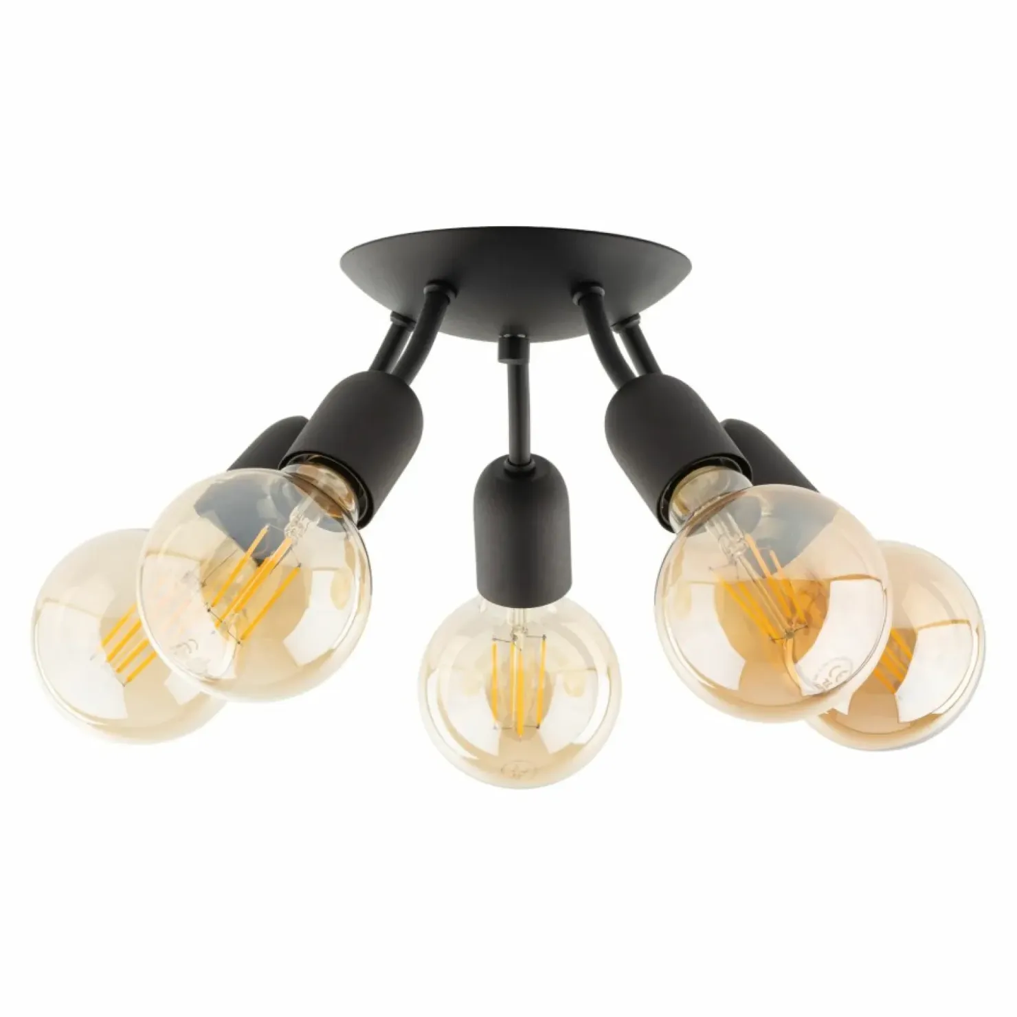 Industrialna, czarna lampa sufitowa bez kloszy TK 4830 z serii RUBIO*Sklep Kaja Discount