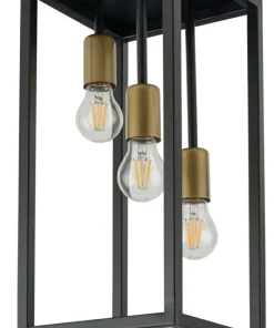 Outlet Sklep Kaja Industrialna, czarno-złota lampa sufitowa SIG 32225 z serii VIGO