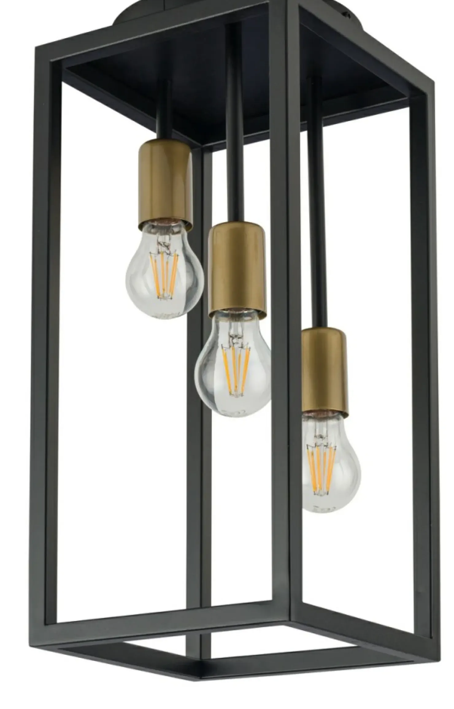 Outlet Sklep Kaja Industrialna, czarno-złota lampa sufitowa SIG 32225 z serii VIGO