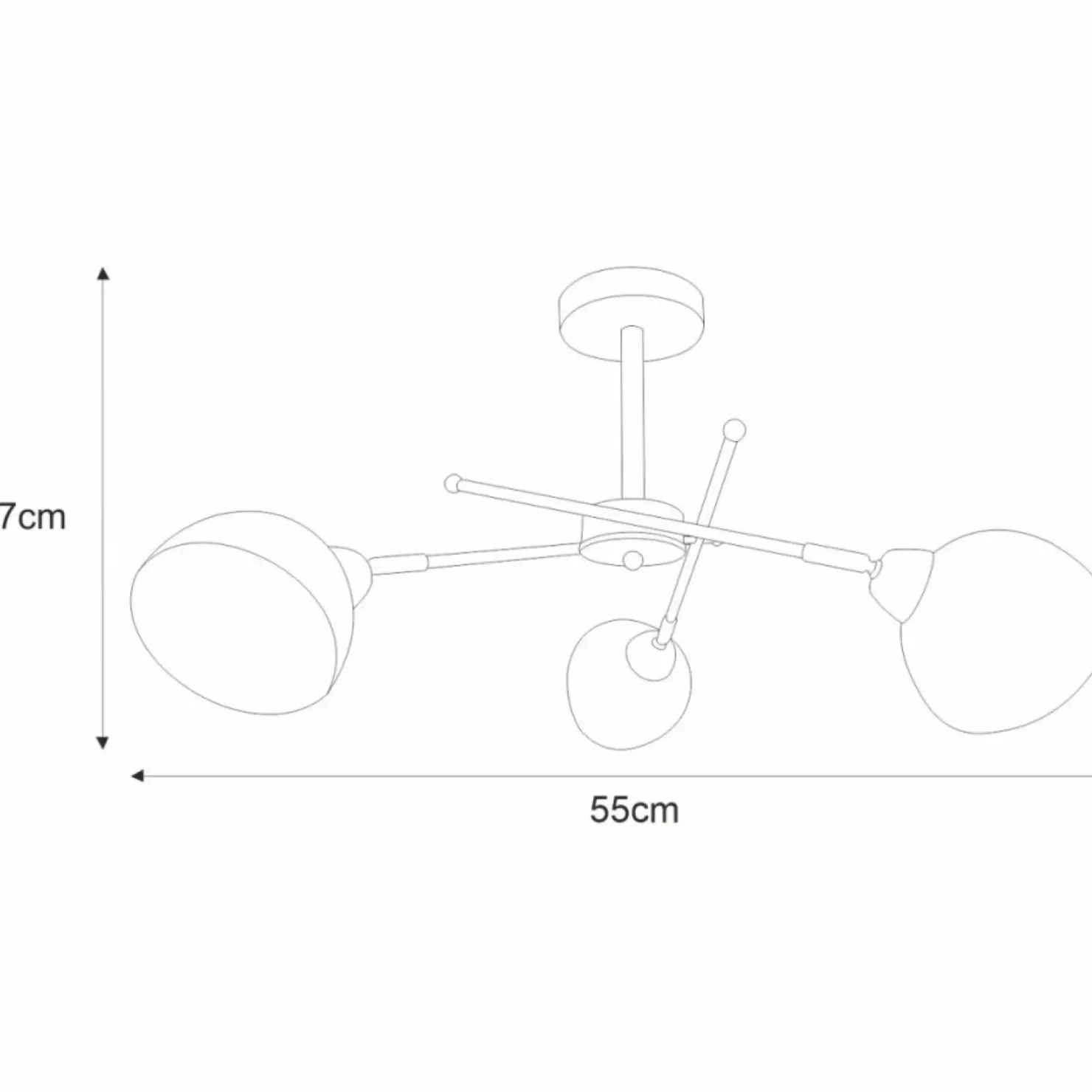 Discount Sklep Kaja Industrialna lampa do sypialni K-JSL-1286/3-2 HORNET | Kaja chrom