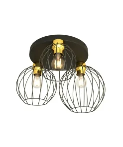 New Sklep Kaja Industrialna lampa sufitowa ze złotą ozdobą 1370/3PREM z serii NEST
