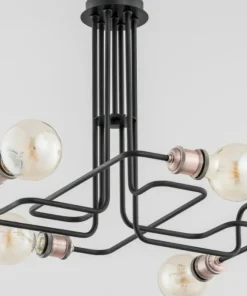 Outlet Sklep Kaja Industrialna lampa wisząca ze zdobionymi oprawkami AL 25156 | Kaja