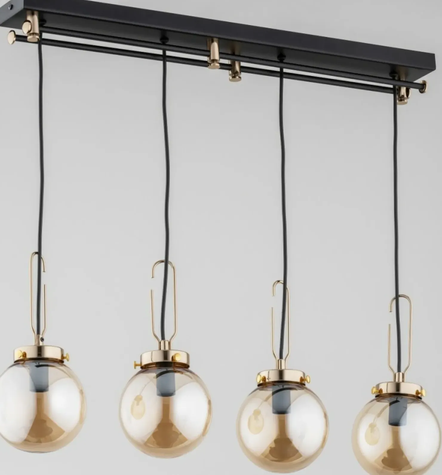 New Sklep Kaja Industrialna lampa wisząca w czerni i złocie AL 63013 | Kaja