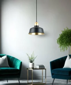 Shop Sklep Kaja Industrialna lampa wisząca, idealna do jadalni A8063-BK z serii MENSA