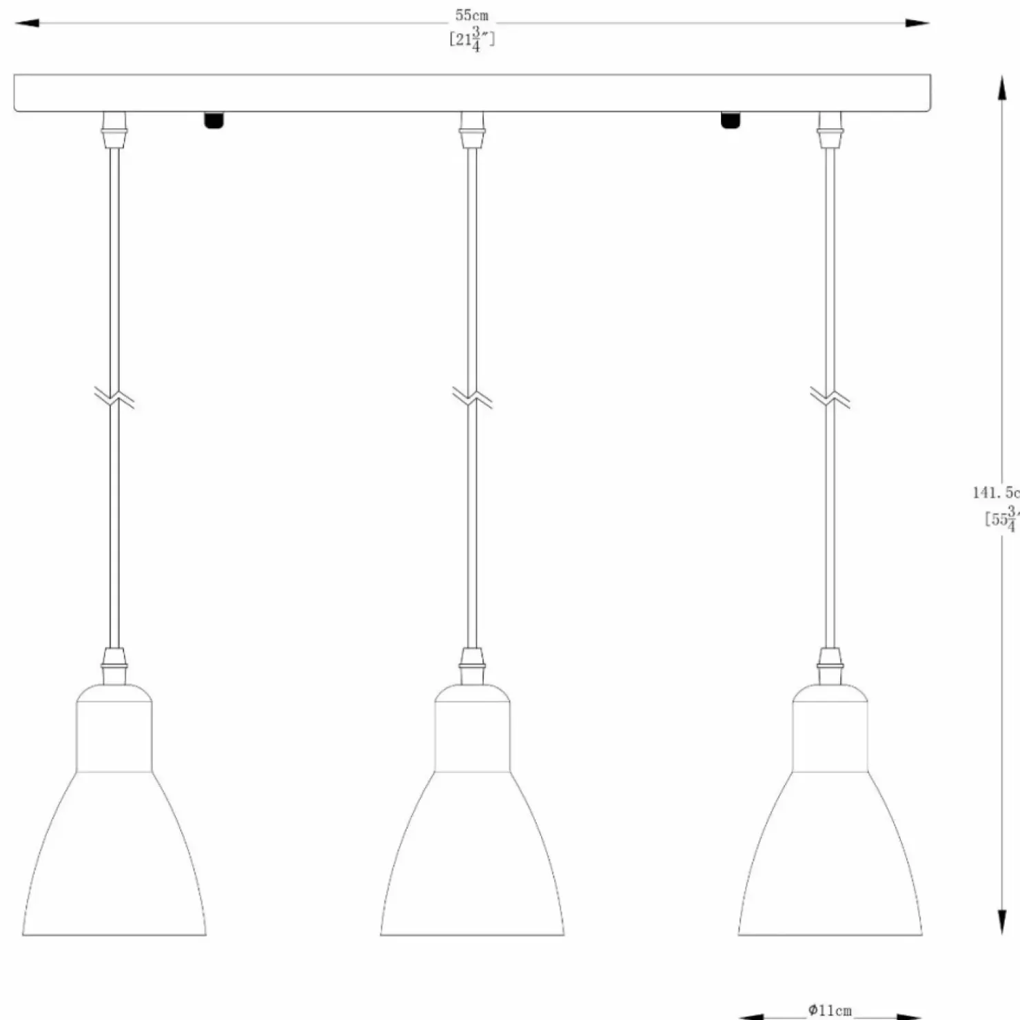 Shop Sklep Kaja Industrialna lampa z trzema zwisami, nad stół ZM A8102-3A z serii MORA