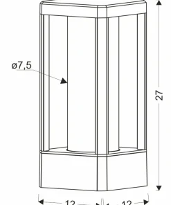 Industrialna lampka stołowa na balkon 51-32454 CISSUS | Kaja*Sklep Kaja Discount