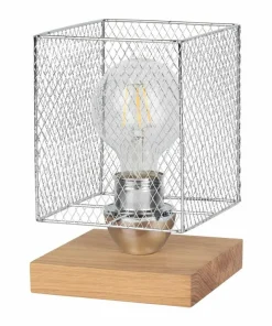 Industrialna, mała lampka stołowa 9175974 NORMAN WOOD | Kaja*Sklep Kaja Flash Sale