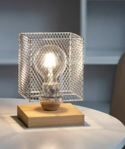 Industrialna, mała lampka stołowa 9175974 NORMAN WOOD | Kaja*Sklep Kaja Flash Sale