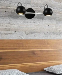 Industrialny kinkiet do łazienki K-8002/2 BK SALVA BLACK | Kaja*Sklep Kaja Cheap