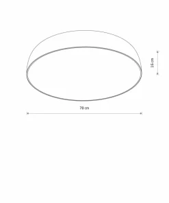 Jasnoszara lampa okrągły plafon ⌀78cm 10xE27 8023 SATELLITE | Kaja*Sklep Kaja Cheap