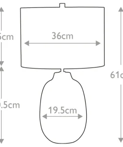 Jasnozielona lampa stołowa, nocna CHELSFIELD-TL z serii CHELSFIELD*Sklep Kaja Clearance