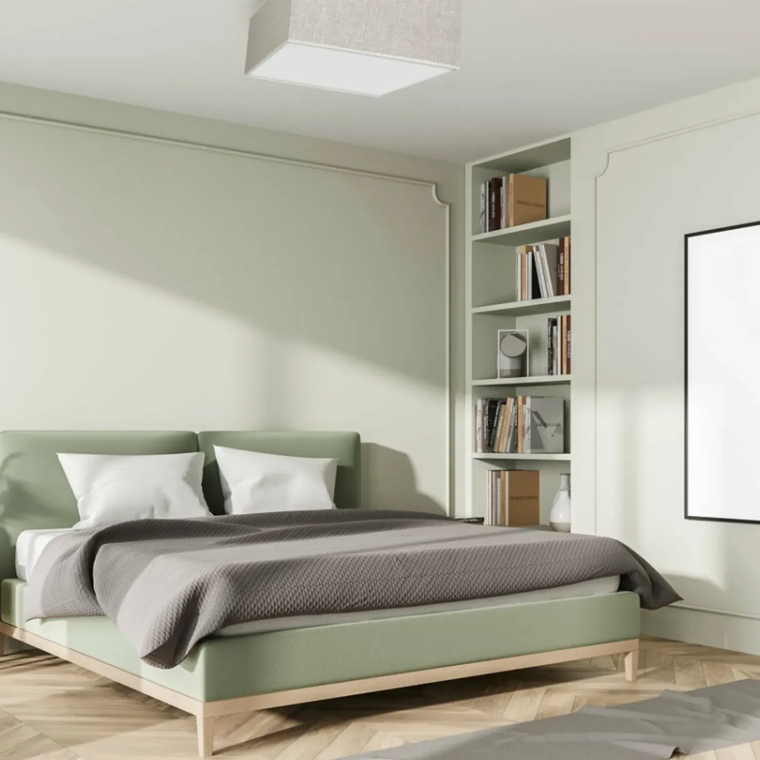 Jasny plafon, lampa sufitowa, kształt kwadratu MLP7496 z serii LINO | Kaja Oświe*Sklep Kaja Cheap