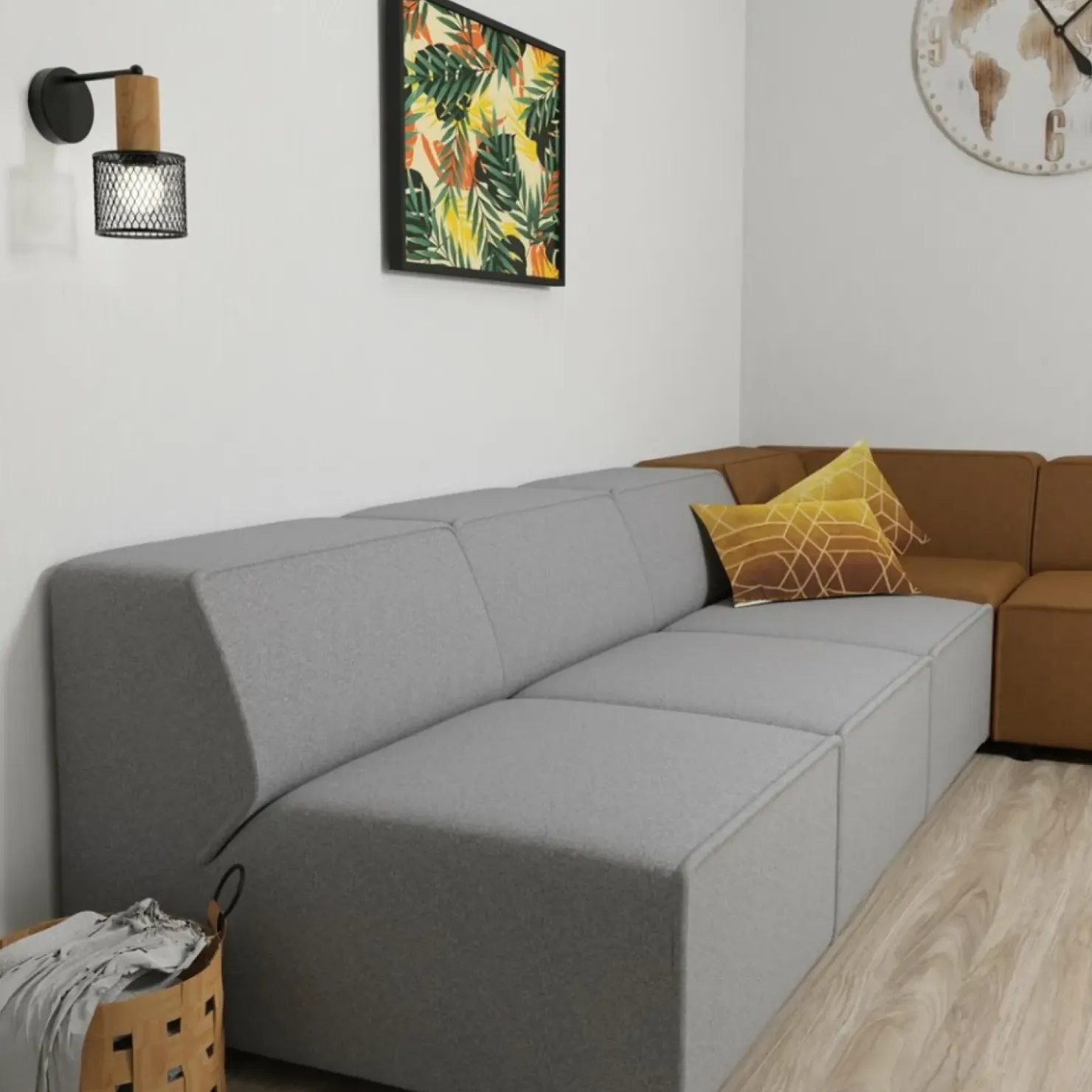 Kinkiet ścienny z drewnianym elementemMLP8558 z serii SOBRESA | Kaja Oświetlen*Sklep Kaja Outlet