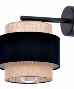 Kinkiet ścienny z podwójnym abażurem, w stylu boho K-5234 z serii GATO*Sklep Kaja Sale