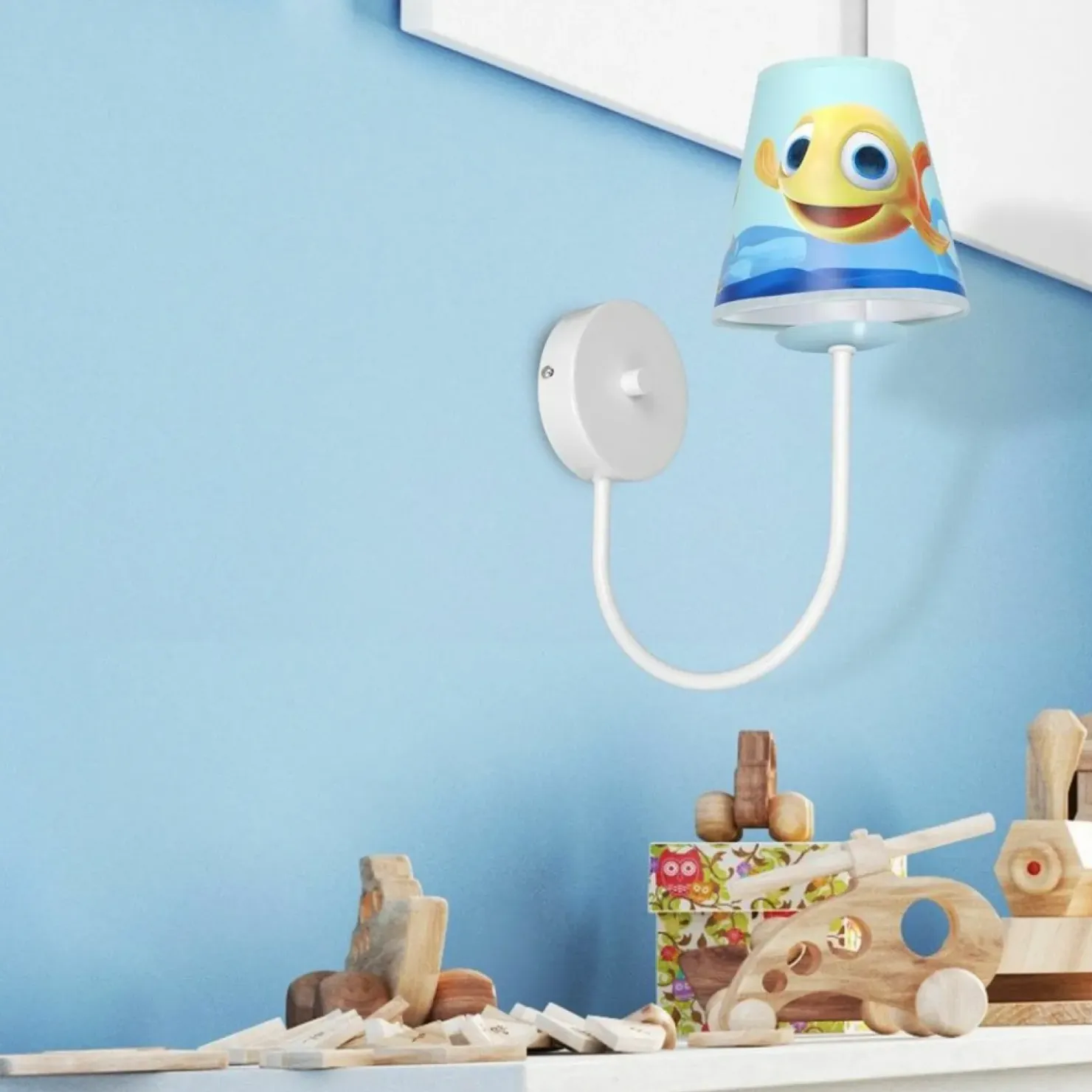 Kinkiet ścienny ze zwężanym abażurem MLP6806 z serii RYBKA | Kaja Oświetlenie*Sklep Kaja Cheap