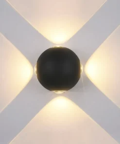Kinkiet elewacyjny 4-stronny kula LED PL-307B TRIVENTO | Kaja*Sklep Kaja Store
