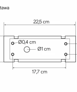 Kinkiet elewacyjny, wbudowany LED o mocy 9W FLS-K100 z serii FORM | Kaja Oświetl*Sklep Kaja Sale