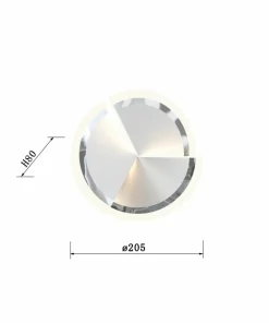 Kinkiet srebrna tarcza LED do sypialni WF 9036-108S TRAPANI | Kaja*Sklep Kaja Outlet