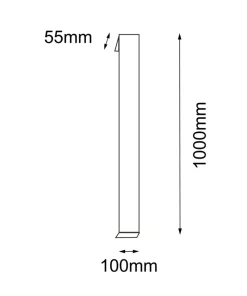 Kinkiet w kolorze antracytowym 100cm 4000K ANT 9924 HIKONE | Kaja*Sklep Kaja Online